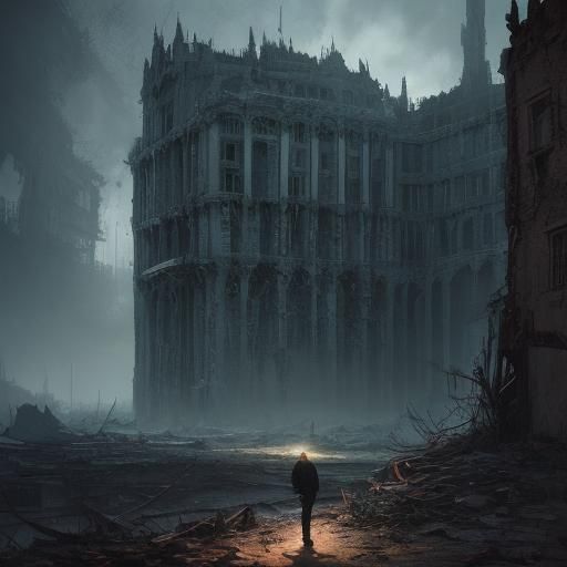 Mario at Crumbling Castle Bleck: Realistic Rendering