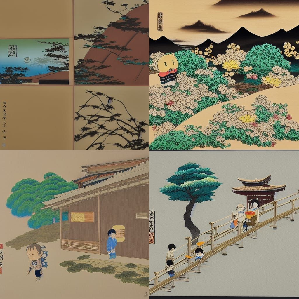 Studio Ghibli Nihonga Painting of Metempsychosis