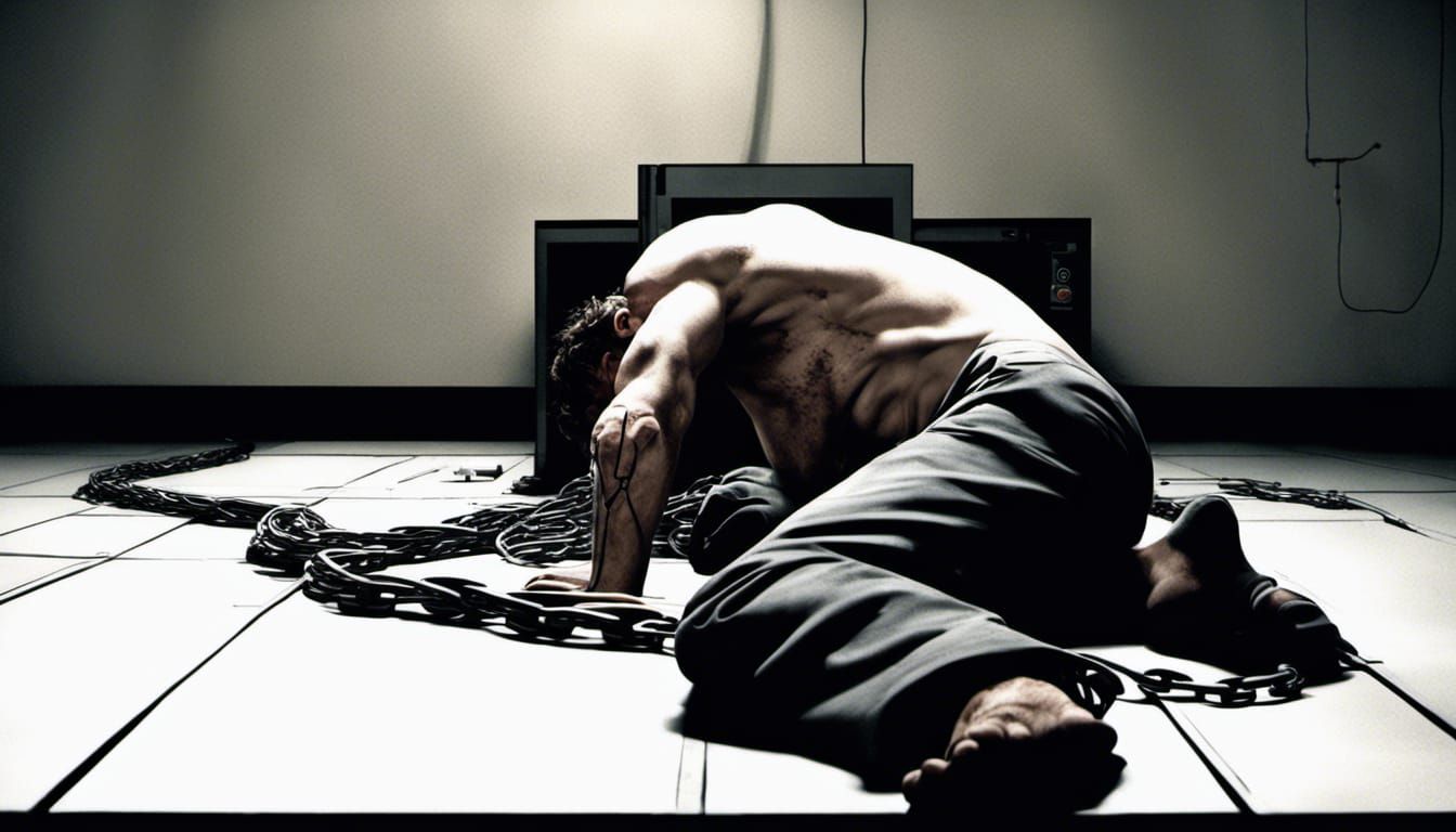 A man chained by technology ( serie 8/9 )