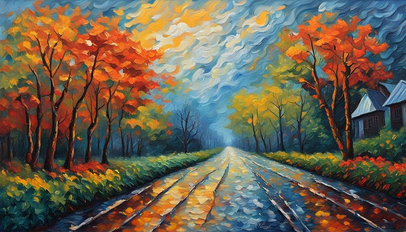 Neo-Impressionist Painting: Seasonal Changes and Bad Weather