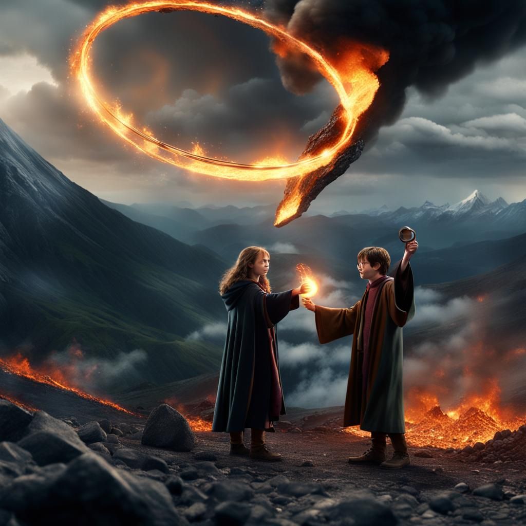 Harry Potter at Mount Doom: Lord of the Rings Style