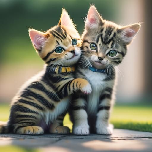 Puppy and Kitten Playing: Professional Photography