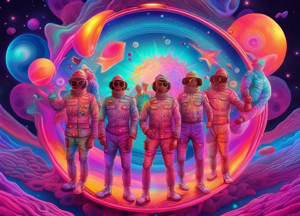 Psychedelic Album Cover Art in Cosmic Style