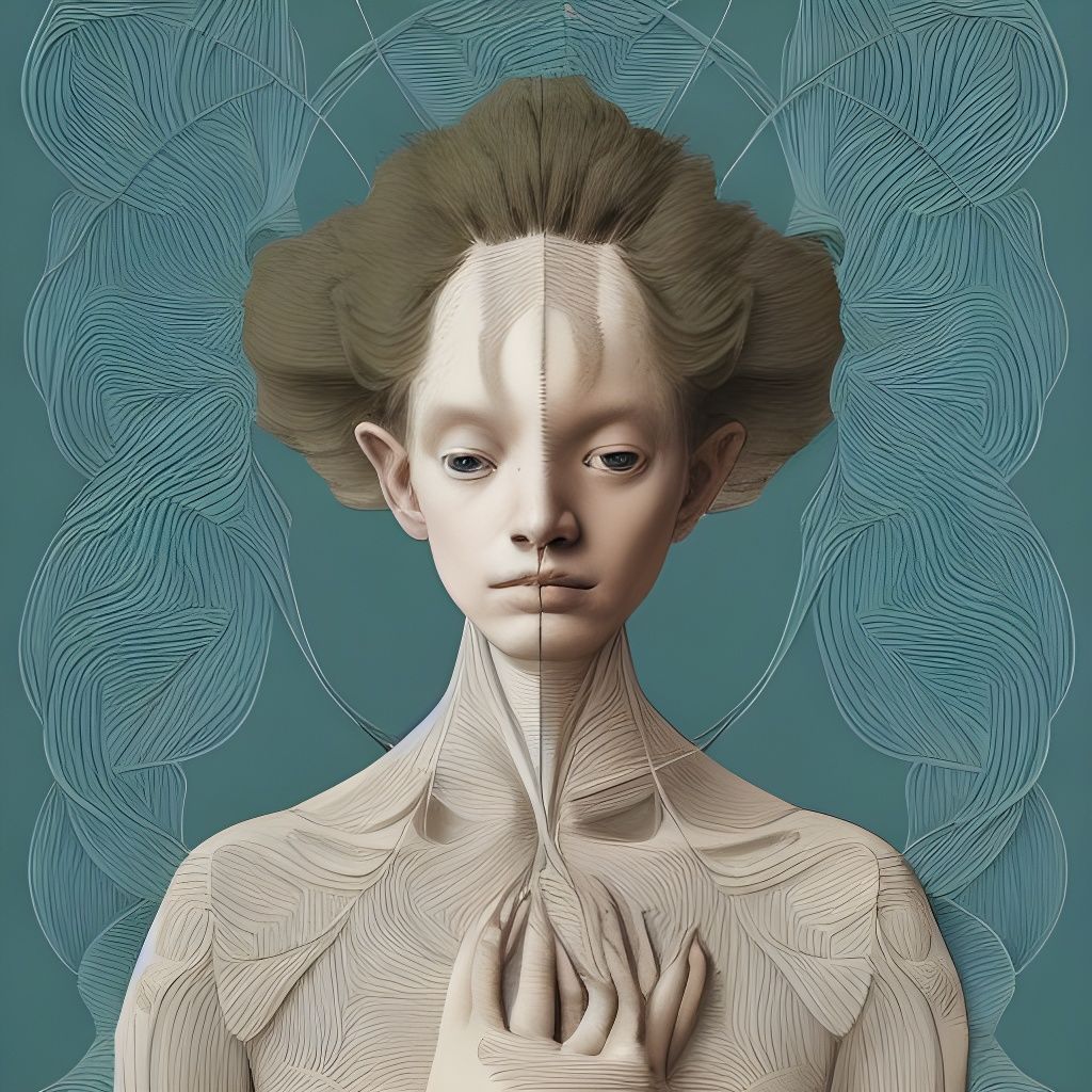 Surreal Portrait in Style of Raffael and Matisse