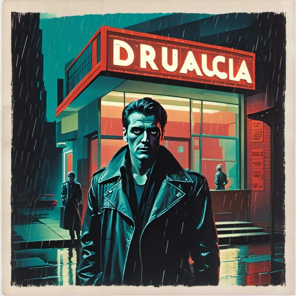 Werewolf and Dracula: Gothic Horror Film Poster