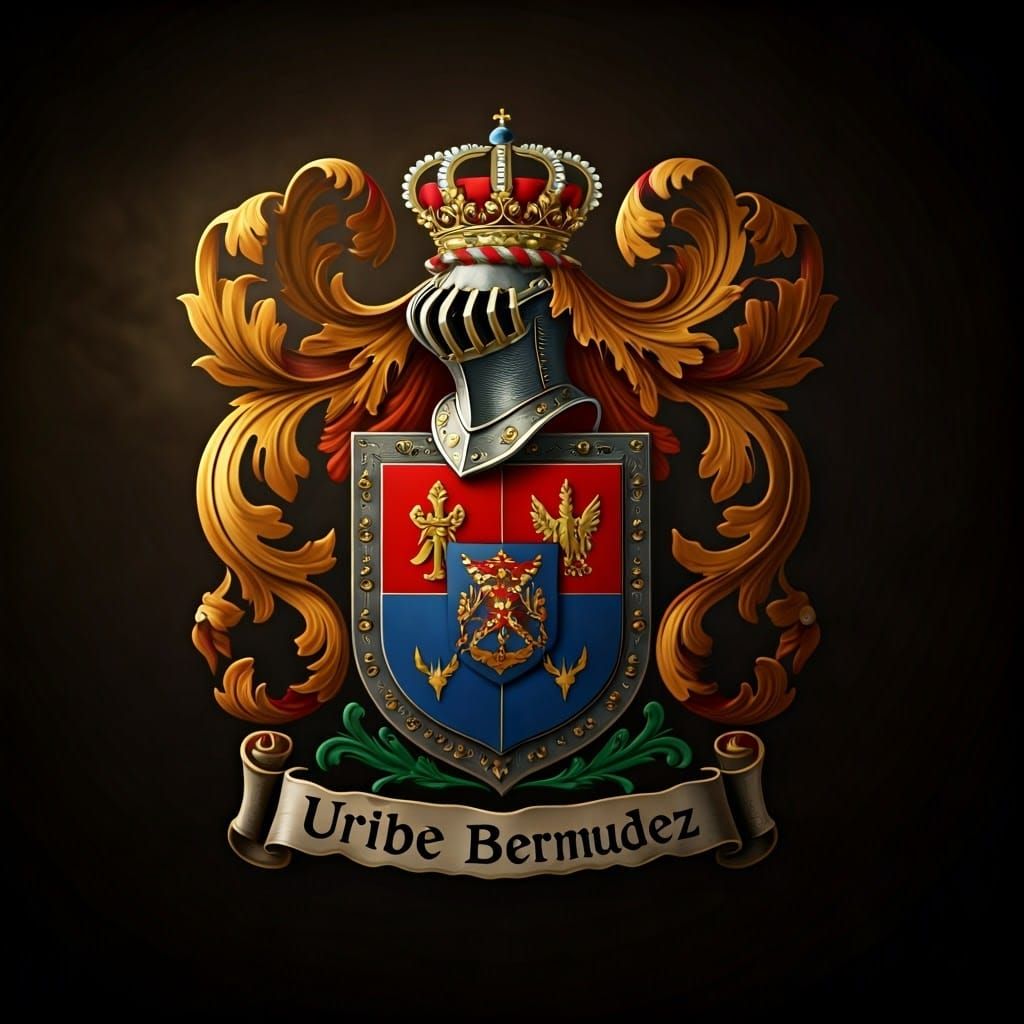 Elegant Uribe Bermudez Family Coat of Arms in Stunning HDR