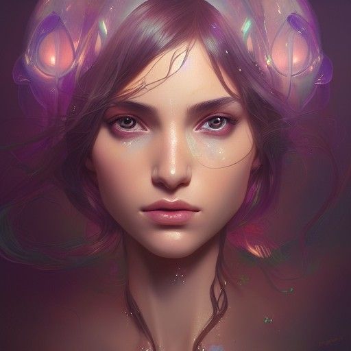 Mystical Girl Portrait in Detailed Artstation Style
