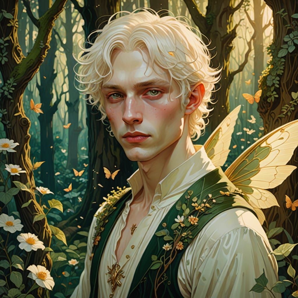 Ethereal Vampire Fairy in Whimsical Enchanted Forest