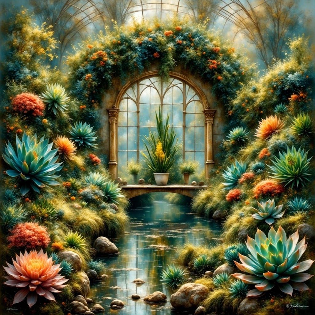 Surreal Succulent Garden Blooms in Ethereal Visions