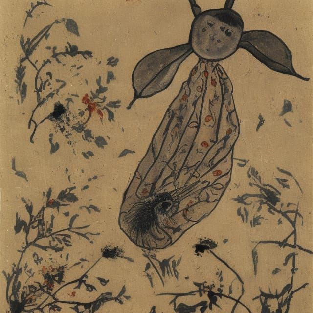 Haggis and Moth in Art Brut Photograph