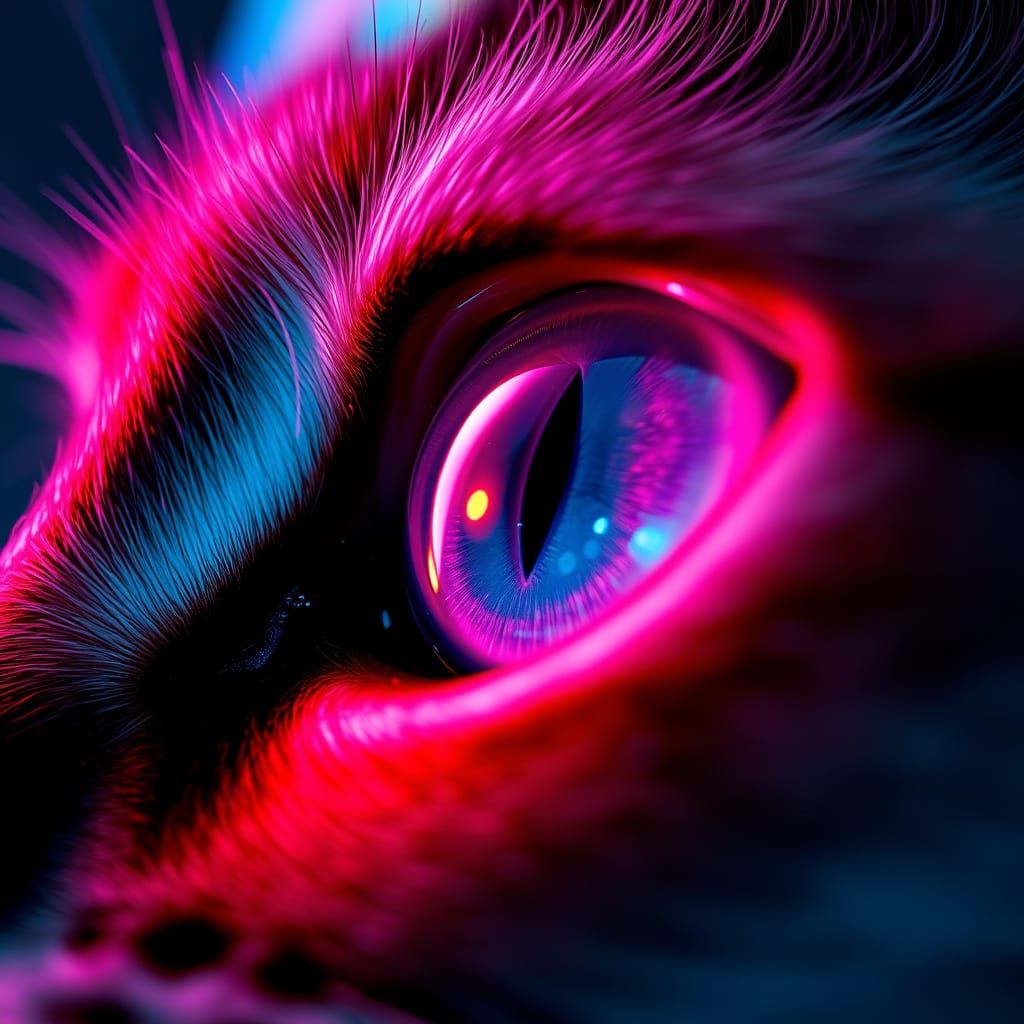 Cat's Eye Mirrors Neon Dreams