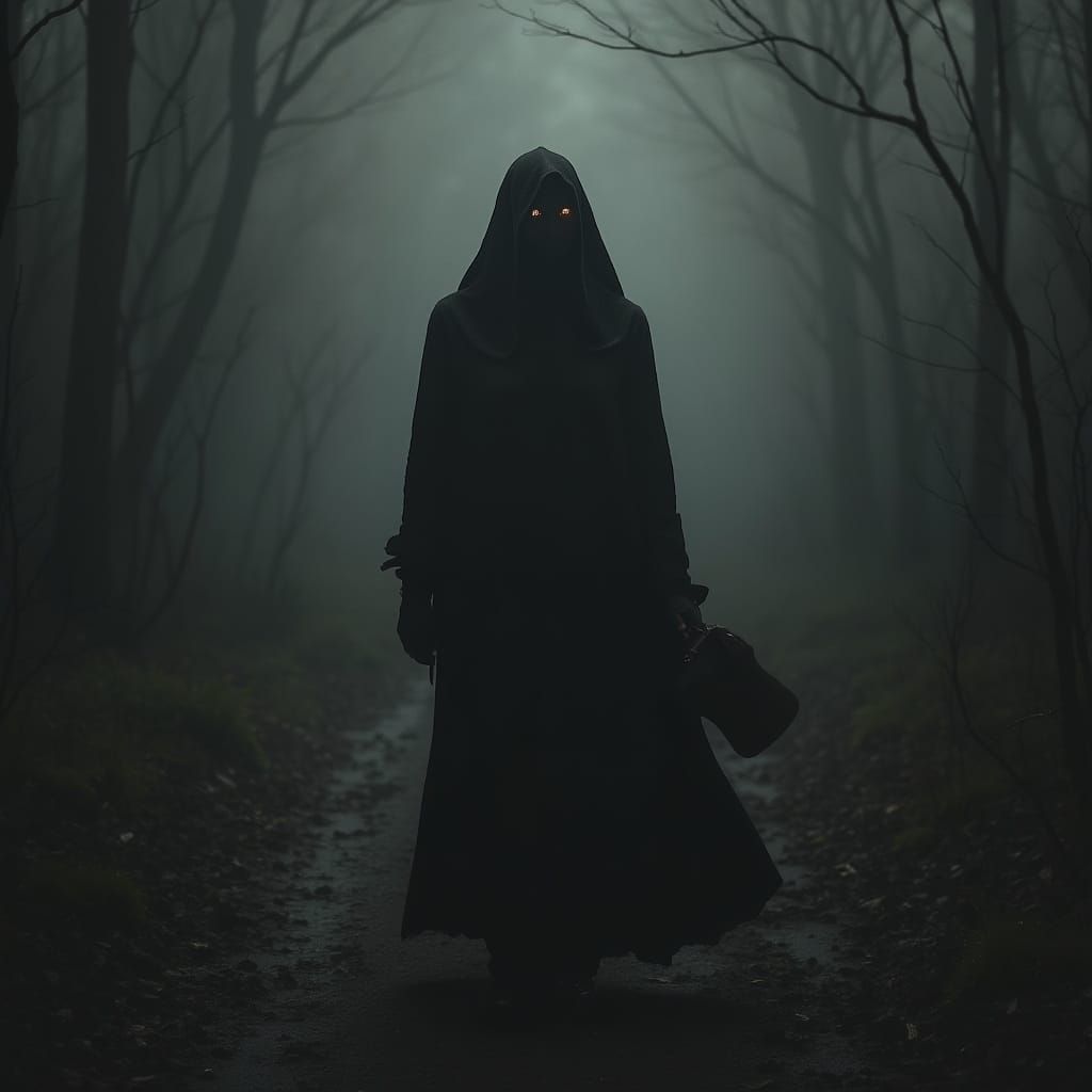 Gothic Shadow Walker in Style of Gustave Doré