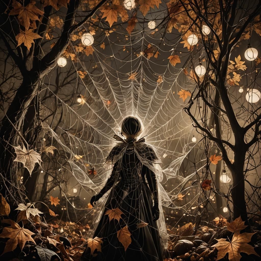 Dreamer in Surreal Autumn, Abstract Expressionism