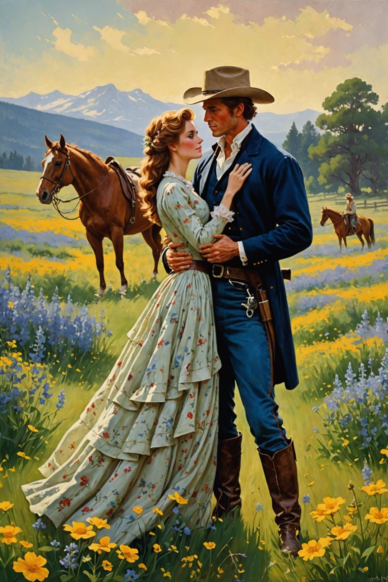 Western historical romance cover