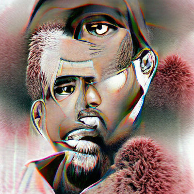 Kanye West Portrait in Manga Style