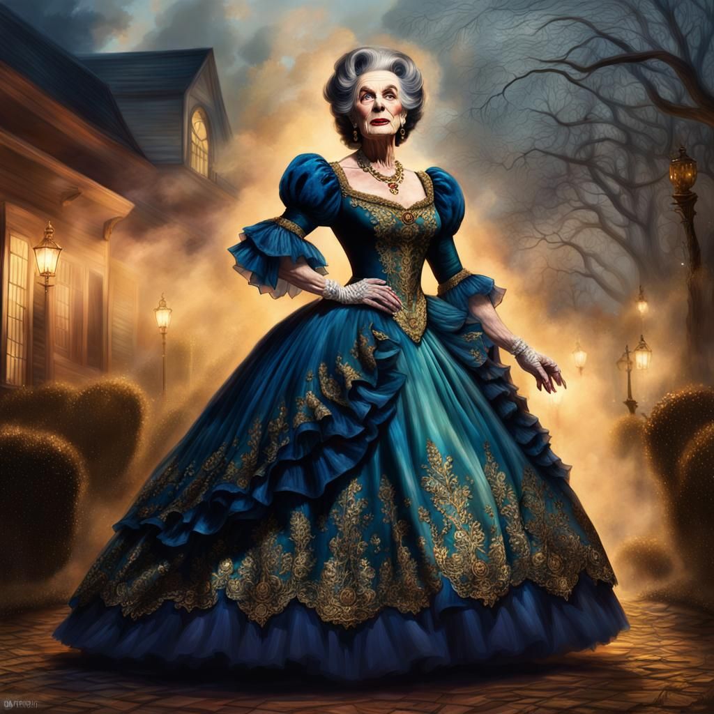 Transvestite as Scarlett O'Hara: Fantasy Concept Art