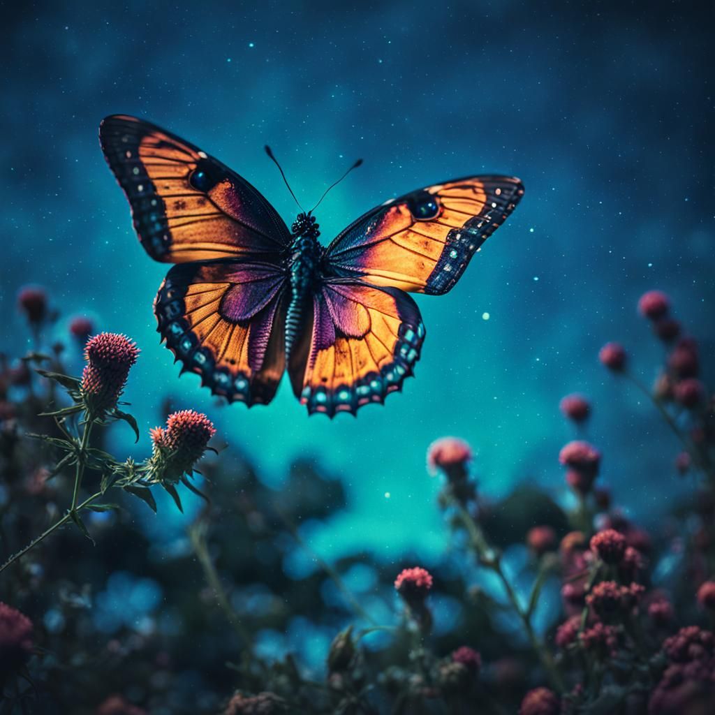 Galaxy Butterfly in Cinematic Style