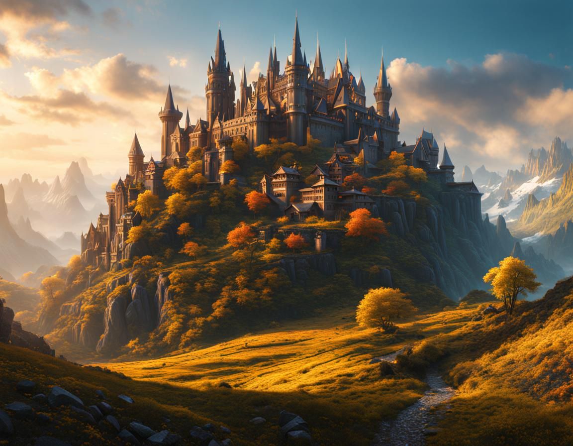 Fantastical Landscape in Detailed Matte Painting Style