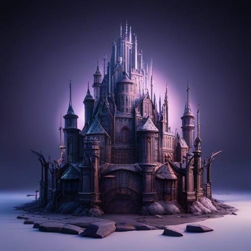 Gothic Birthday Cake: Detailed Matte Painting