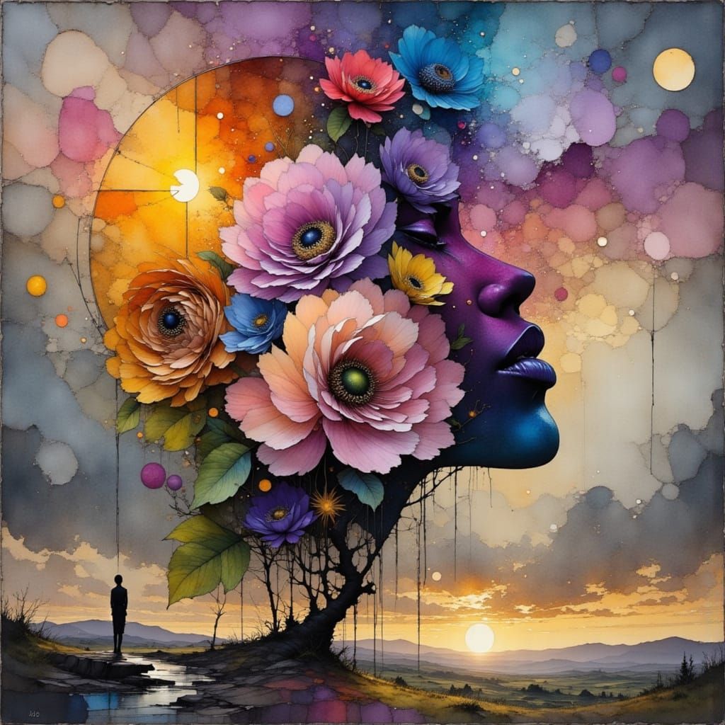 Romantic Gesture in Dreamlike Painterly Style