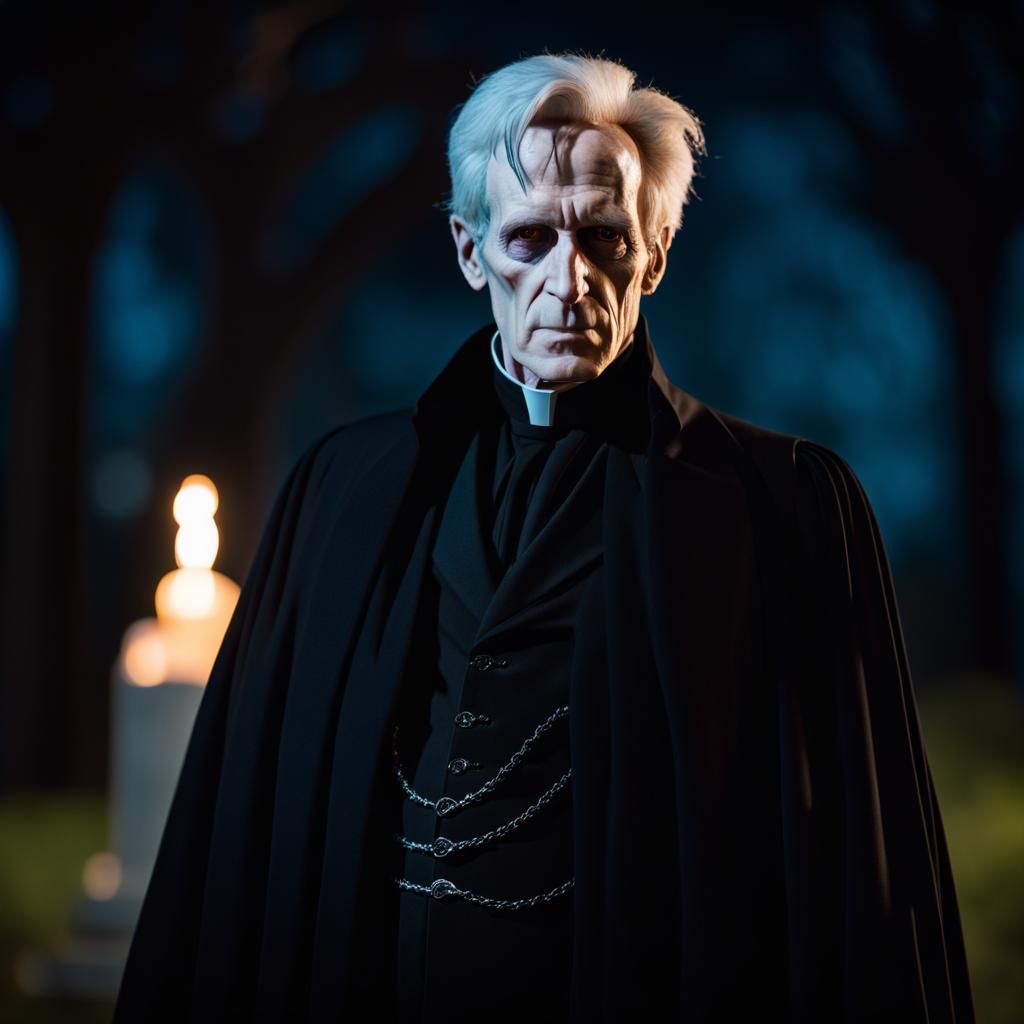 Andrew Jackson as Voldemort in Eerie Cemetery