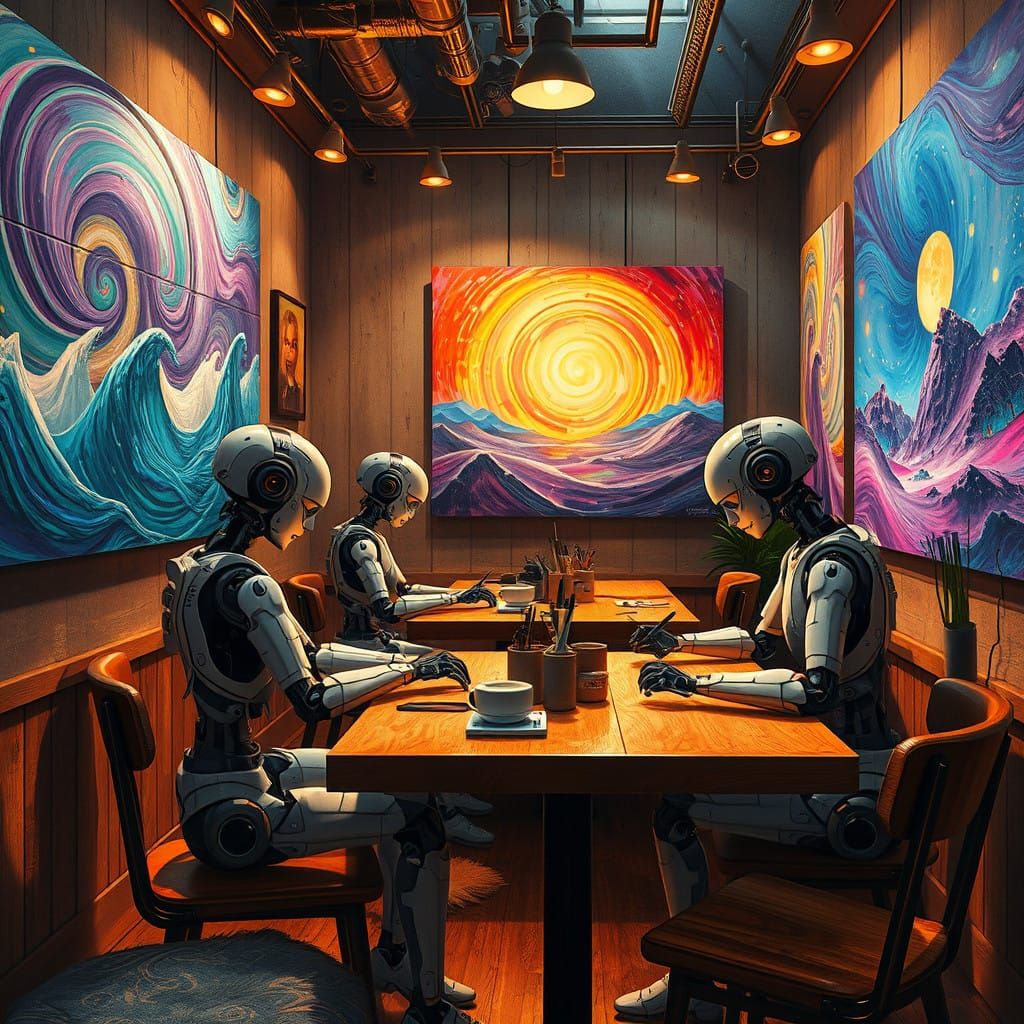 Whimsical Cafe Gathering Celebrates Art and Tech in Hyperrea...