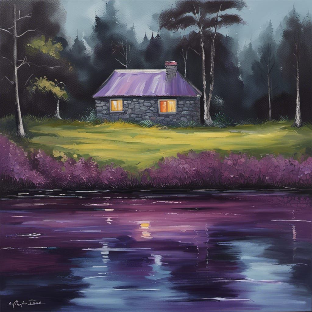 Lake Isle of Innisfree: Oil Painting