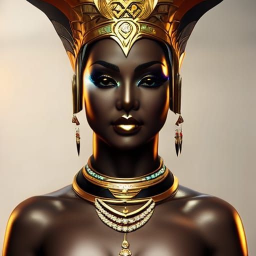 Egyptian Goddess Bastet in Hyperrealistic Style