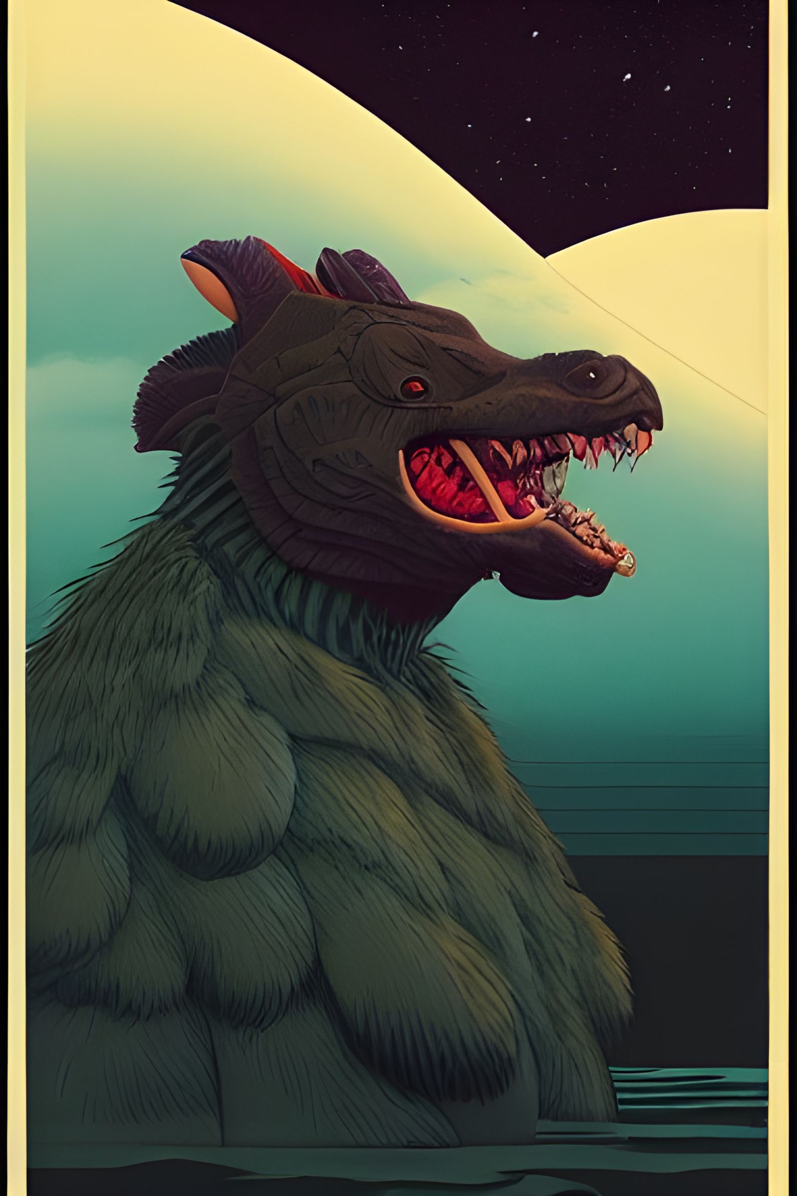 Hybrid Animal Portrait in Ukiyo-e Style