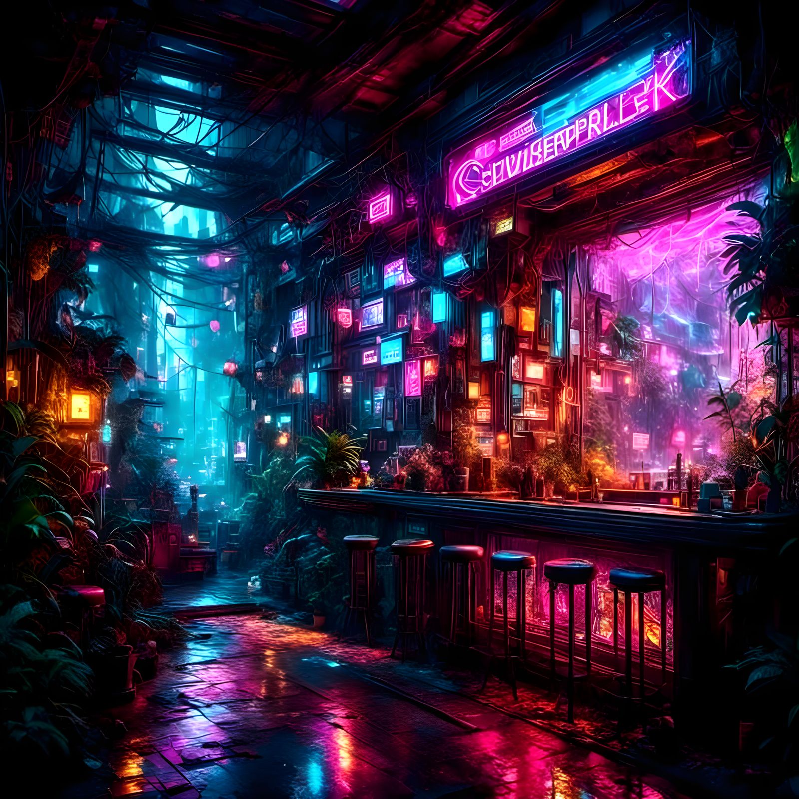 Cyberpunk Bar