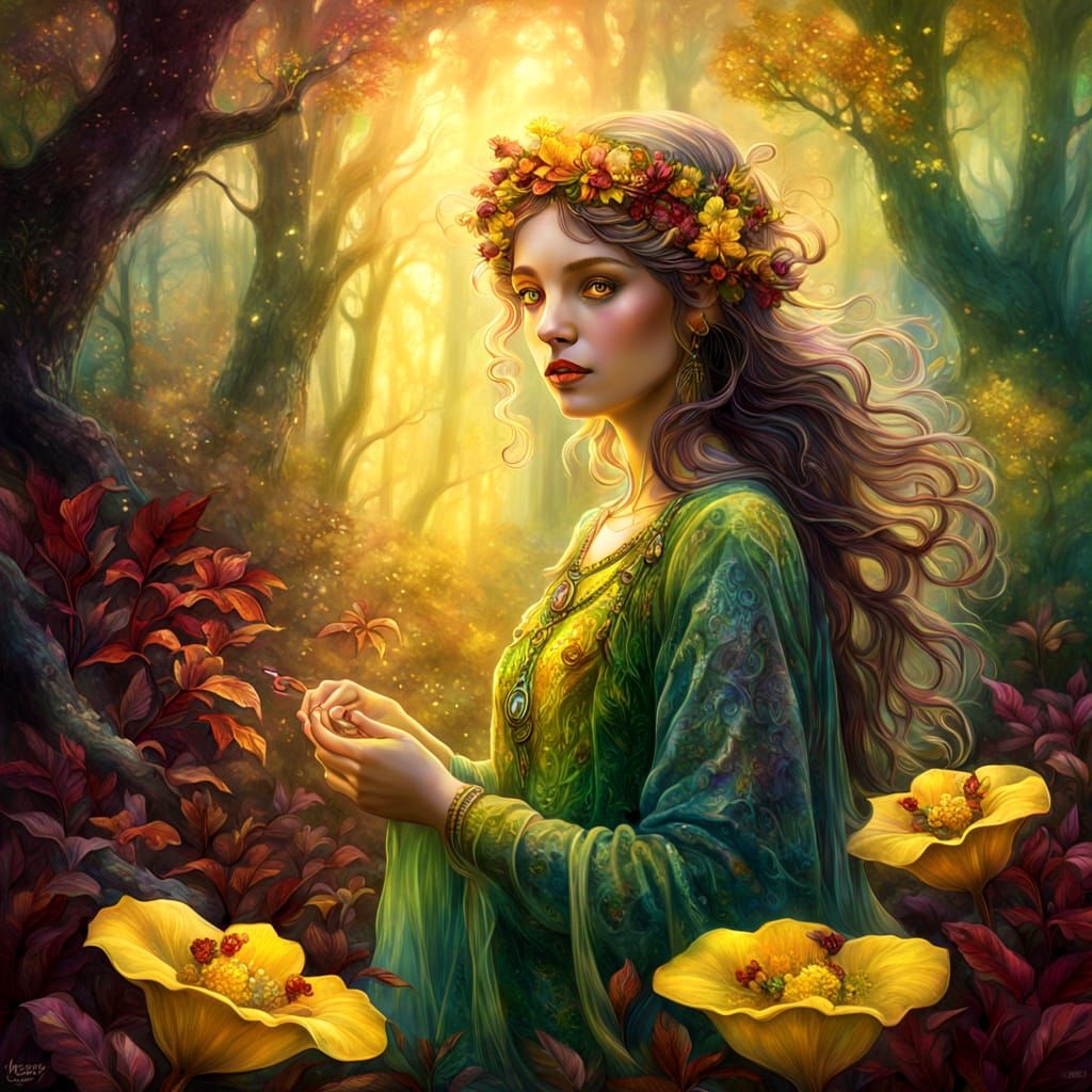 Ethereal Fairy in Forest: Whimsical Fantasy Art