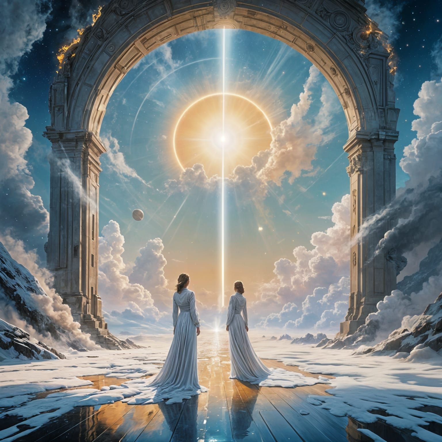 Galactic Portal with Divine Light Rays