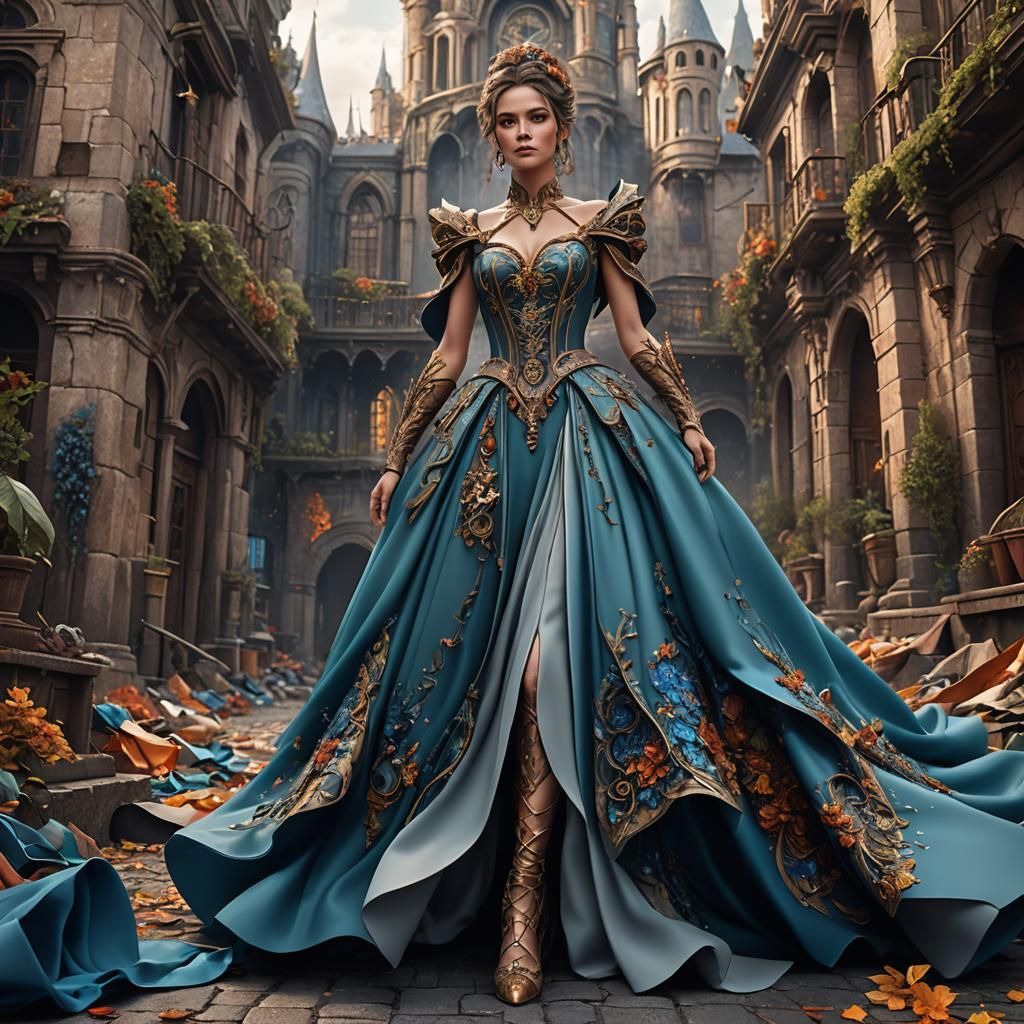 Fantasy Gown Inspired by Shoes: Digital Art