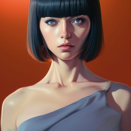 Detailed Portrait of a Fierce Woman in Digital Art