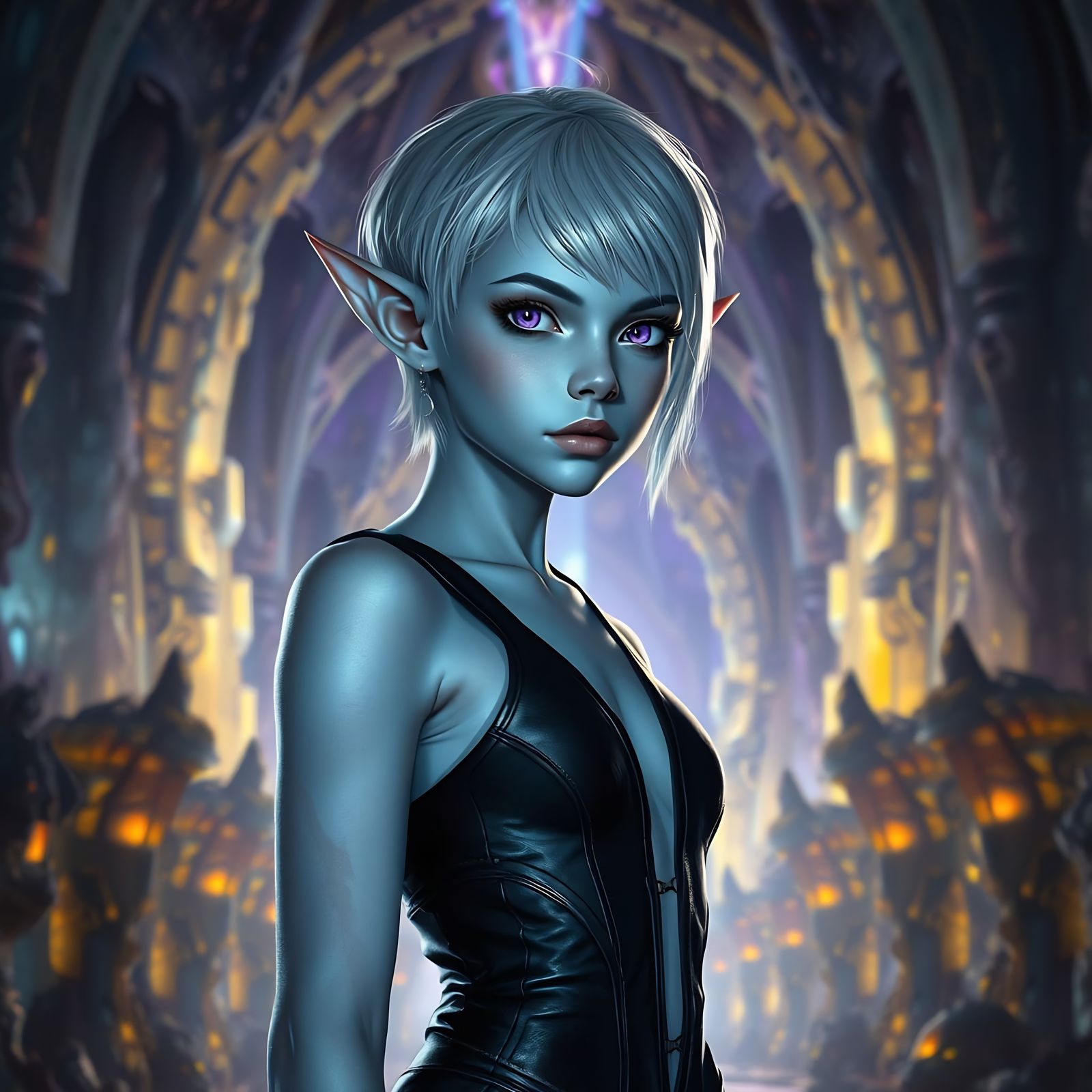 Crystal Palace Guardian in Dark Fantasy Style