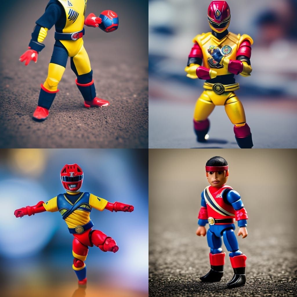 Power Ranger Neymar Action Figure: Professional Photography
