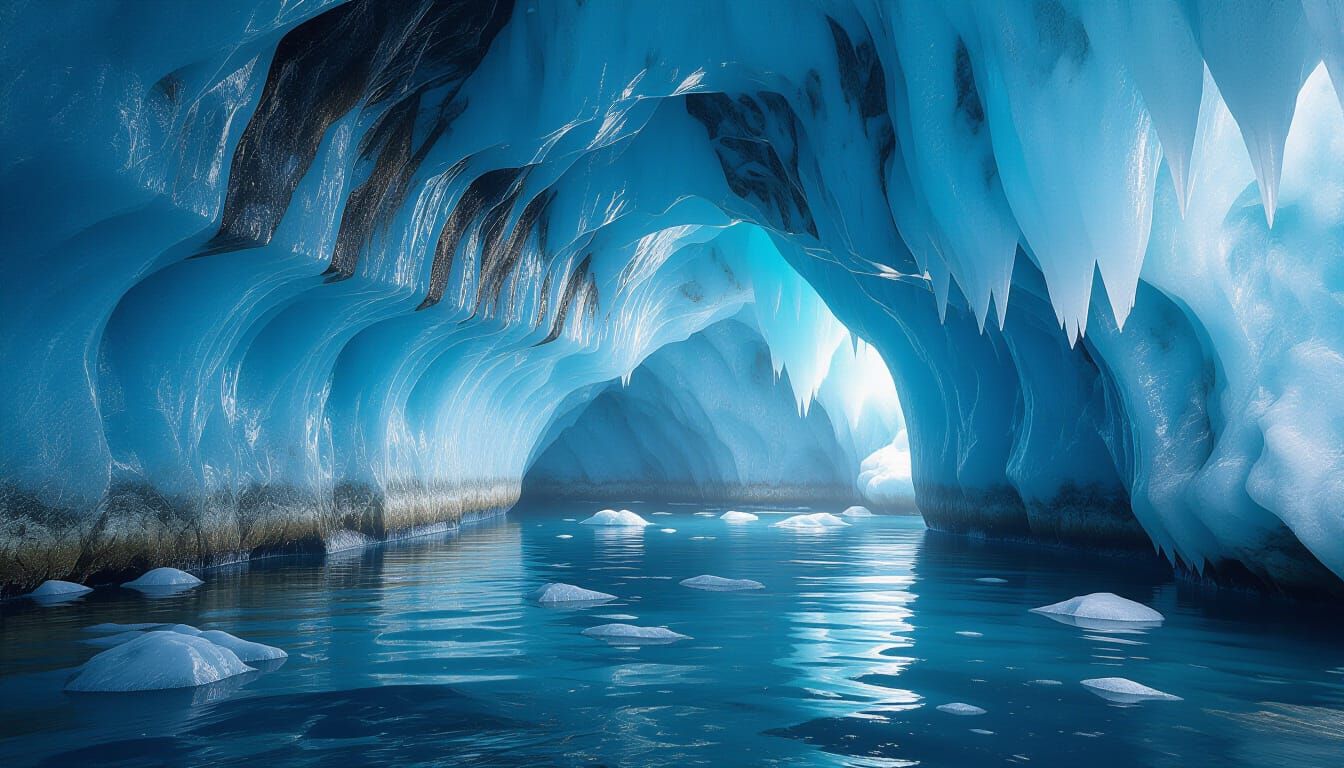 Hyper-Realistic 3D Ice Cave Render