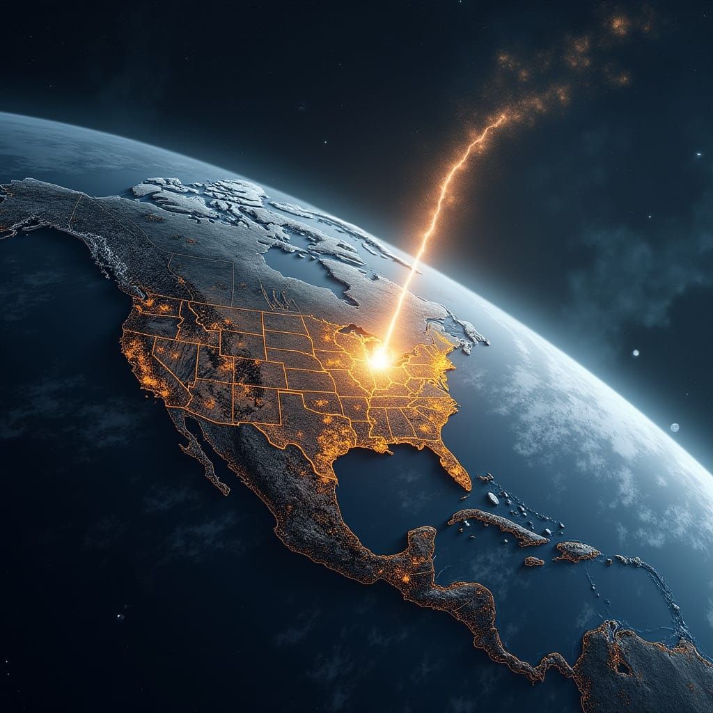 Midas Comet Impacts Earth, Digital Art