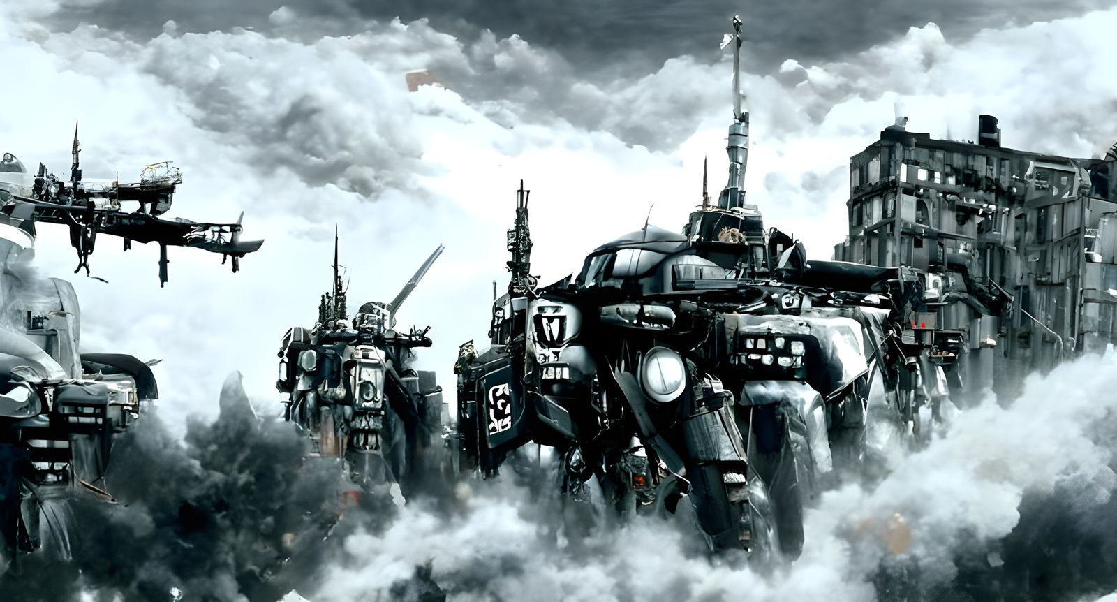 WW2 Nazis in Mechs: Cyberpunk Dieselpunk Warfare
