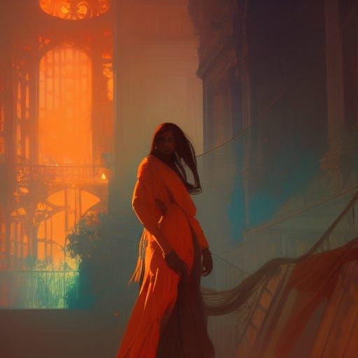 October Landscape Concept Art in Digital Painting Style