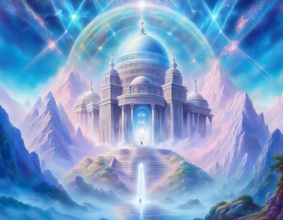 Ancient Galactic Temple in Hyperspace Dimension