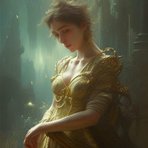 Hyper-Detailed Oil Painting of Mordred