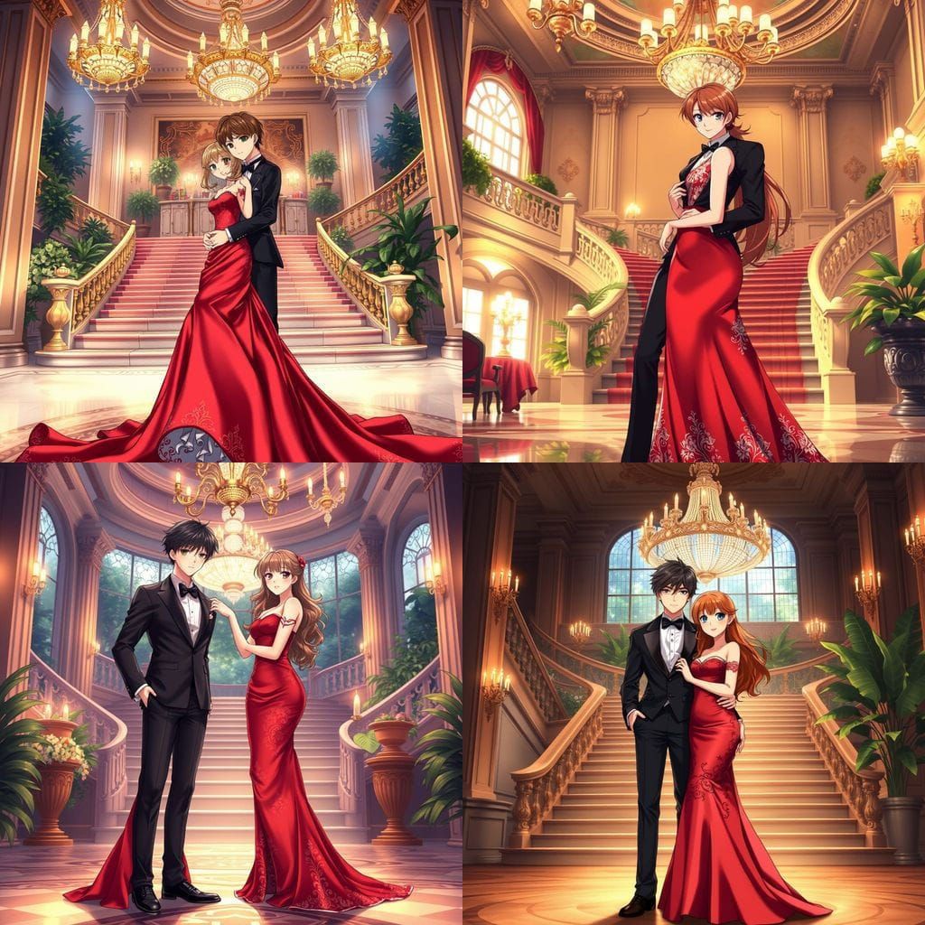 Issei and Rias at a High School Prom