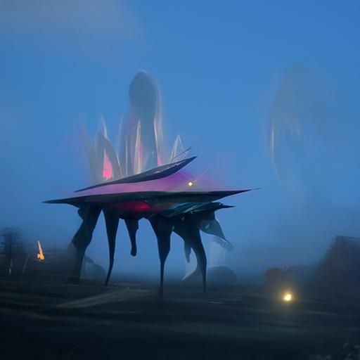 Alien Spaceship in Grimdark 3D Rendering