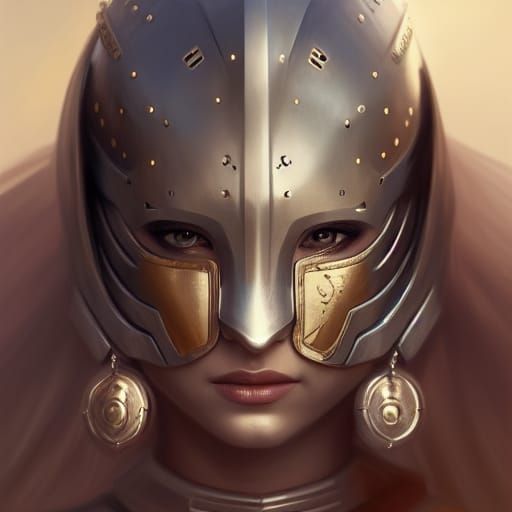 Beautiful Female Knight in Mojave Wasteland