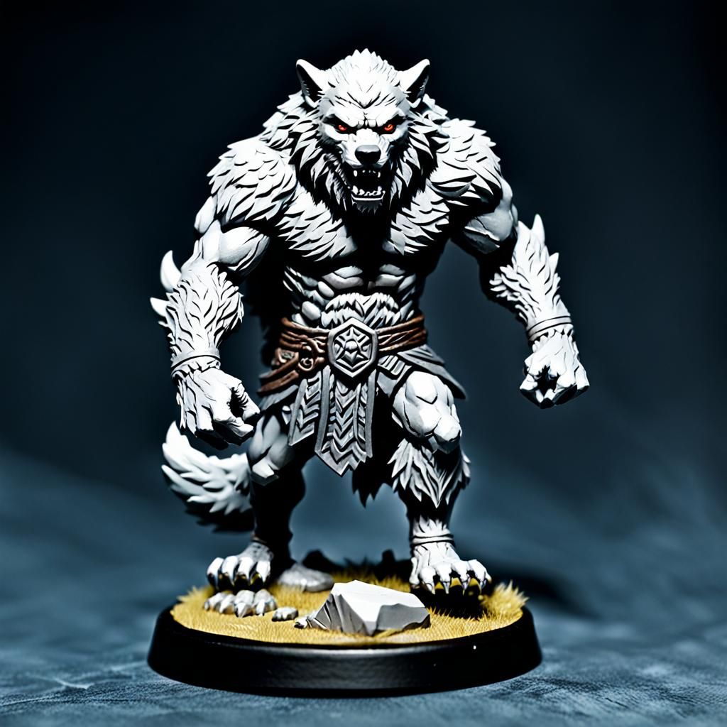 Werewolf Miniature for Dungeons and Dragons