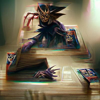 Sinister Yu-gi-oh Scene in Dark Fantasy Style