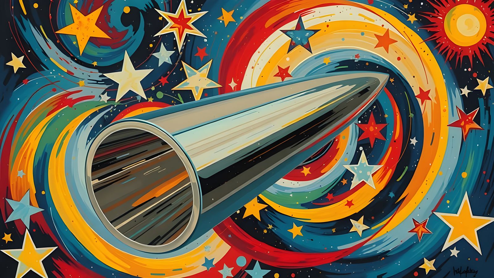 Surrealistic Glass Odyssey in Cosmic Colors