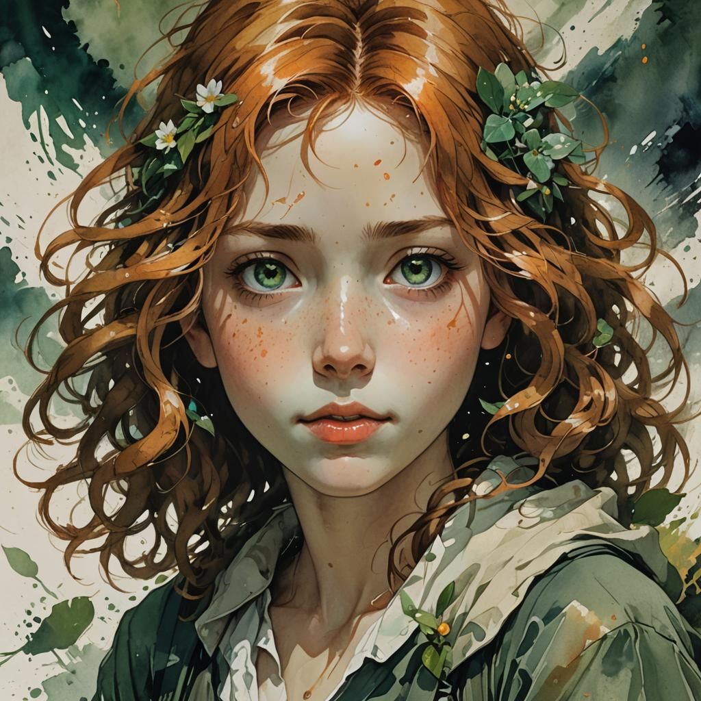 Young Medium with Pendulum, Watercolor Concept Art