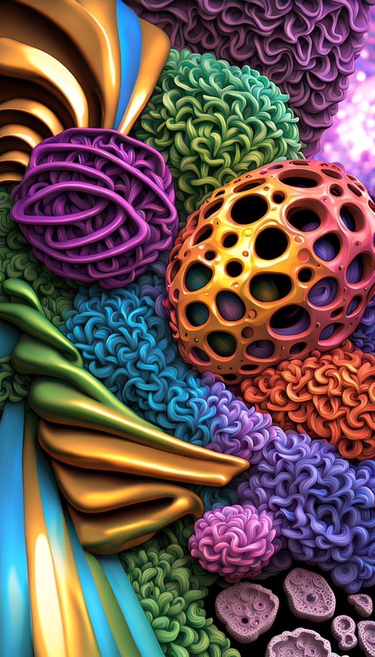 Iridescent Cycloid Masterpiece in Volumetric Lighting